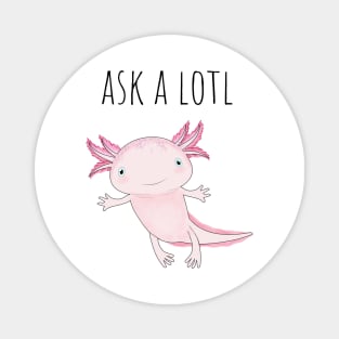 Axolotl Cute Pink Print Magnet